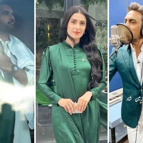 یومِ آزادیٔ پاکستان پر فنکاروں کا جشن، مبارک باد کے پیغامات