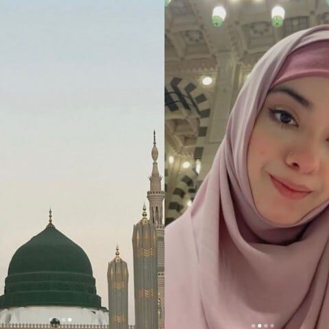 عریشہ رضی کی شادی کے بعد شوہر کے ہمراہ عمرہ ادائیگی
