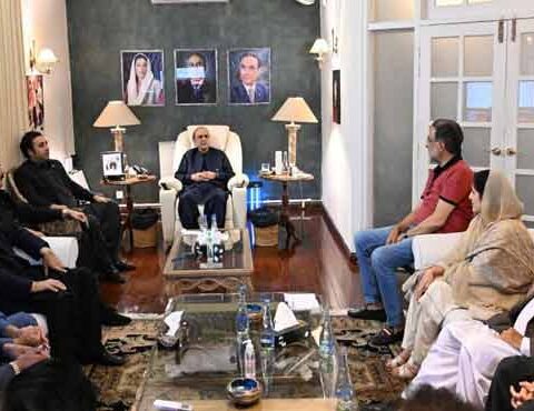 آصف زرداری اور بلاول سے پی پی آزاد کشمیر کے رہنماؤں کی ملاقات