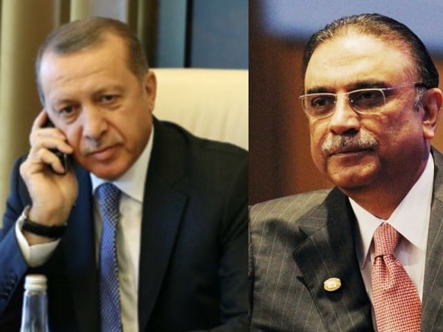 ترک صدر کا آصف زرداری کو فون، صدارت کا منصب سنبھالنے پر مبارک باد