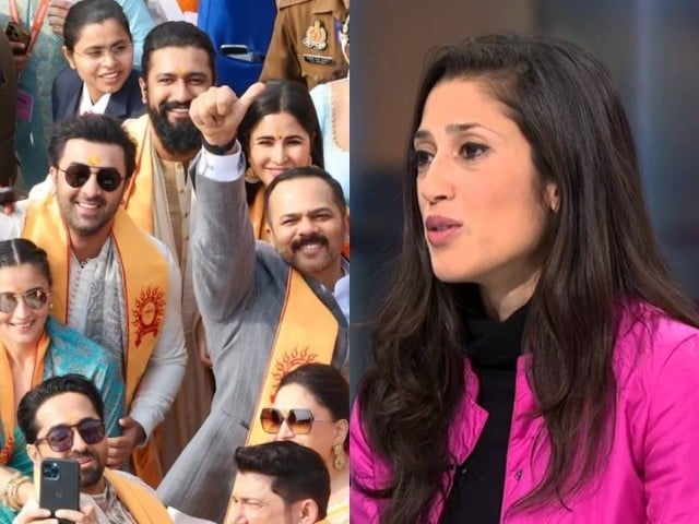 بالی وڈ ستاروں کی رام مندر افتتاحی تقریب مں شرکت، فاطمہ بھٹوسیخ پا