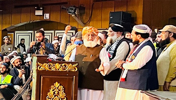 دو ریاستی حل کو تسلیم کرنا مقاصد تشکیل پاکستان سے انحراف ہوگا، فضل الرحمان