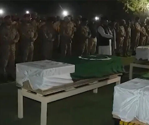 بنوں جانی خیل میں شہید اہلکاروں کی نماز جنازہ ادا