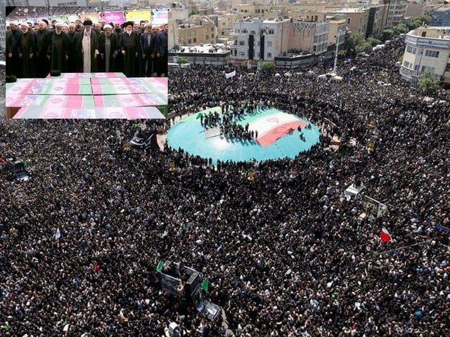 ایرانی صدر ابراہیم رئیسی کی نمازِ جنازہ ادا، ہزاروں افراد کی شرکت