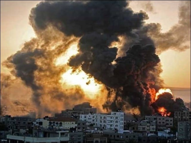 اسرائیل کی غزہ، تل ابیب پر جوابی بمباری میں 232 فلسطینی شہید، 1700 زخمی