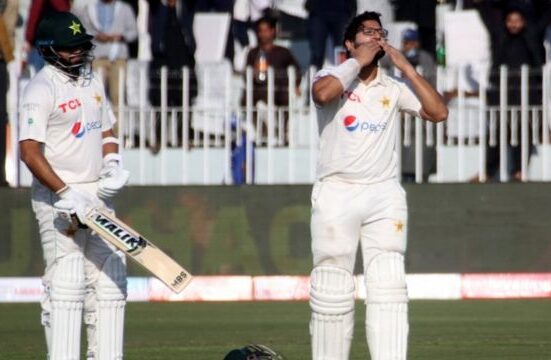 پنڈی ٹیسٹ پاکستان نے پہلی اننگز میں 7 وکٹوں کے نقصان پر 499 رنز بنالیے