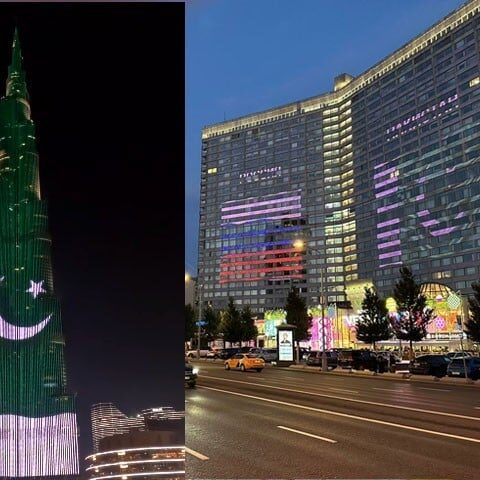 روس میں پہلی بار پاکستان کا پرچم ڈیجیٹل طریقے سے آویزاں