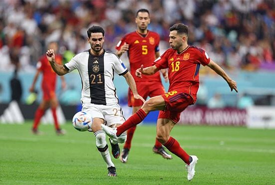 فیفا ورلڈ کپ 2022 جرمنی اور اسپین کا میچ ایک ایک گول سے برابر