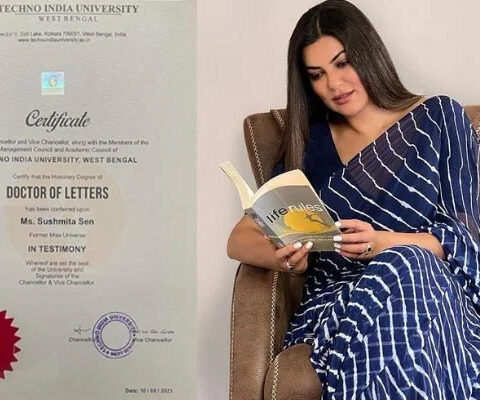 سشمیتا سین کو کلکتہ کی یونیورسٹی نے ڈاکٹریٹ کی اعزازی ڈگری دے دی