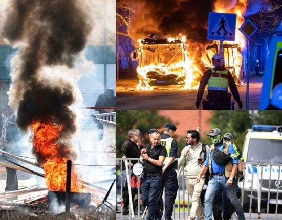 سویڈن میں قرآن پاک کی ایک بار پھر بیحرمتی؛ احتجاج دیکھ کرملعون بھاگ کھڑا ہوا