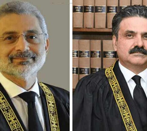 جسٹس یحییٰ آفریدی کی چیف جسٹس سے ملاقات ، جسٹس منصور کے چیمبر بھی آمد