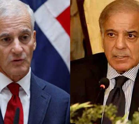 وزیر اعظم کا نارویجن ہم منصب سے رابطہ، فلسطین کو ریاست تسلیم کرنے کا خیر مقدم